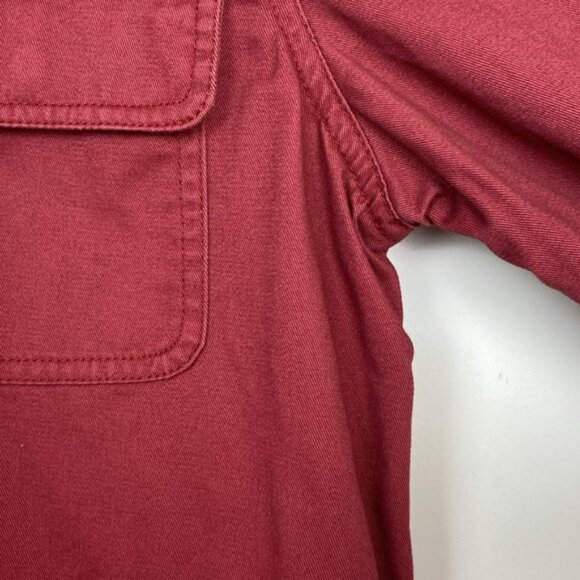 Barbour 6 Saltwater Overshirt Burgundy Red Mulberry Cotton - Picture 8 of 13